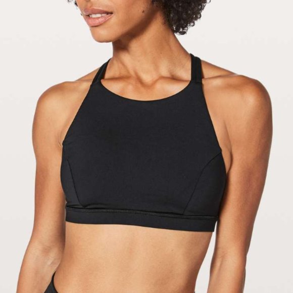 lululemon athletica Other - Lululemon Athletica Slide With Me Bra Black adjustable strappy sports bra sz 10